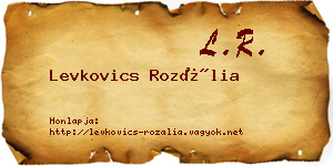 Levkovics Rozália névjegykártya